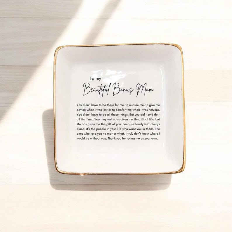 Stepmom Gift, Ring Dish, Ring Holder, Jewelry Dish, Jewelry Storage, Mother s Day gift, Gift for Bonus Mom, Step Mother, Mother Appreciation