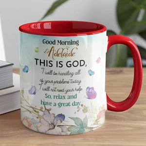 Personalized Christian Coffee Mug Bible Study Gift, Inspirational Mug For Christian Gift, Positive Coffee Mug Gifts Good Morning This Is God