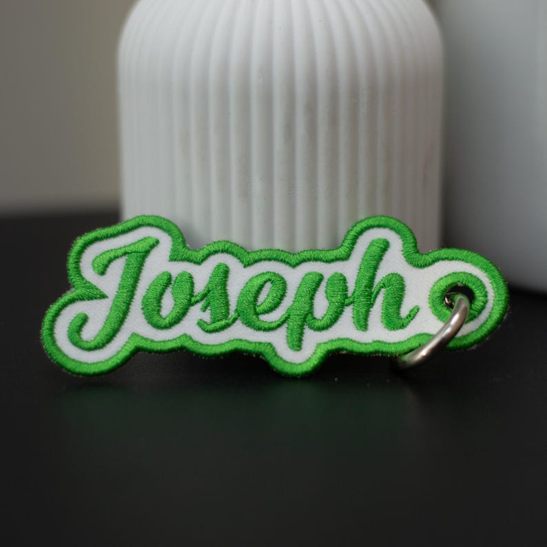 Personalized Name Embroidered Keychain, Personalized Keychain, Embroidered Name Keychain, Backpack Tag, Name Tag Keychain, Custom Name Tag