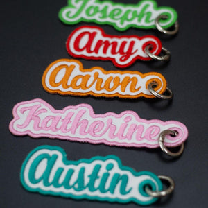 Personalized Name Embroidered Keychain, Personalized Keychain, Embroidered Name Keychain, Backpack Tag, Name Tag Keychain, Custom Name Tag