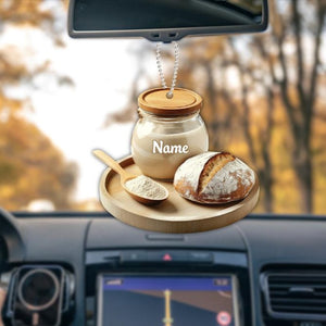 Personalized Sourdough Christmas Ornament, Sourdough Starter Ornament, Sourdough Era Ornament, Baking Ornament Gift, Baker Gift