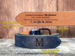 Funny Gift for Men, Valentines Gift, Custom Engraved Leather Belt for Husband, Personalized Leather Belt, Valentines Gift, Anniversary Gift