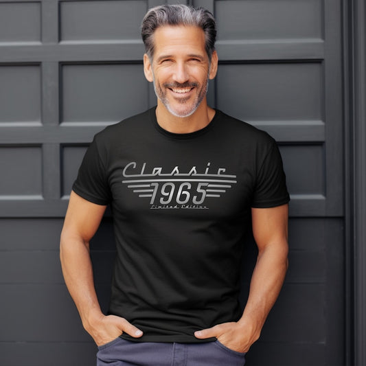 60th Birthday Shirt, Born in 1965 Classic Car Lover, Limited Edition Dad Birthday Gift T Shirt, Grandpa Turning Sixty, man birthday gift