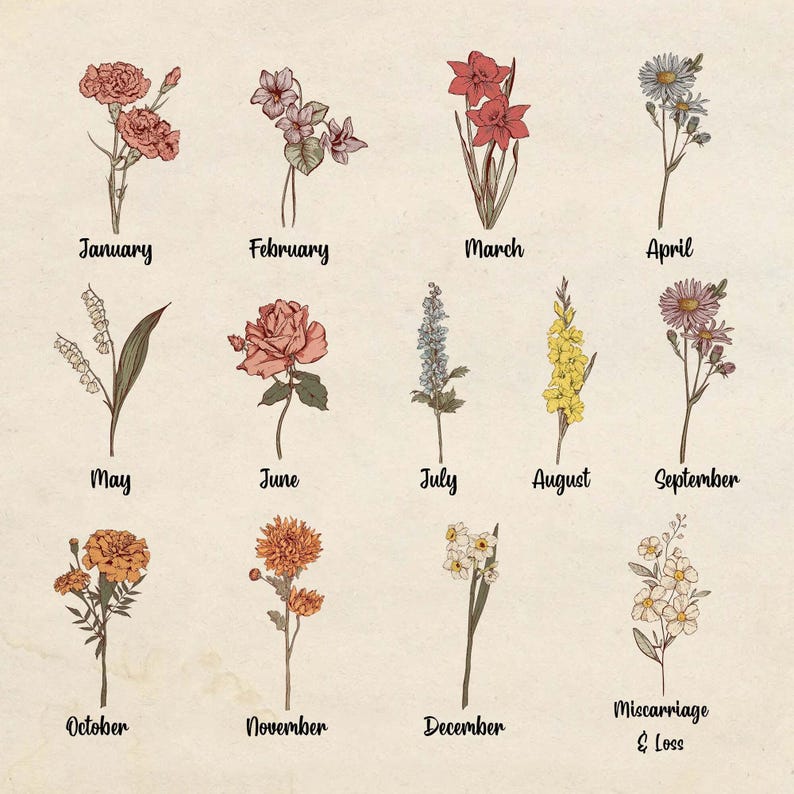 Personalized Birth Flower Keychain, Custom Birthday Gift For Besties, Birthmonth Flower Acrylic Keyring, Gift For Best Friend, Gift For Mom