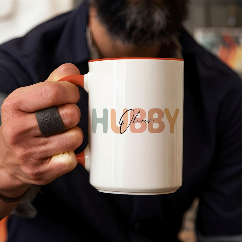 Personalized Husband Nutrition Facts Mug Funny Custom Coffee Cup for Husband, Gift for Anniversary, Birthday, or Valentines Day