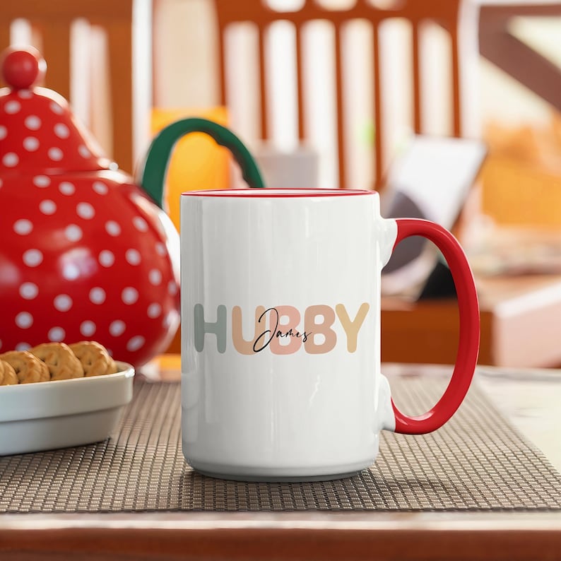 Personalized Husband Nutrition Facts Mug Funny Custom Coffee Cup for Husband, Gift for Anniversary, Birthday, or Valentines Day