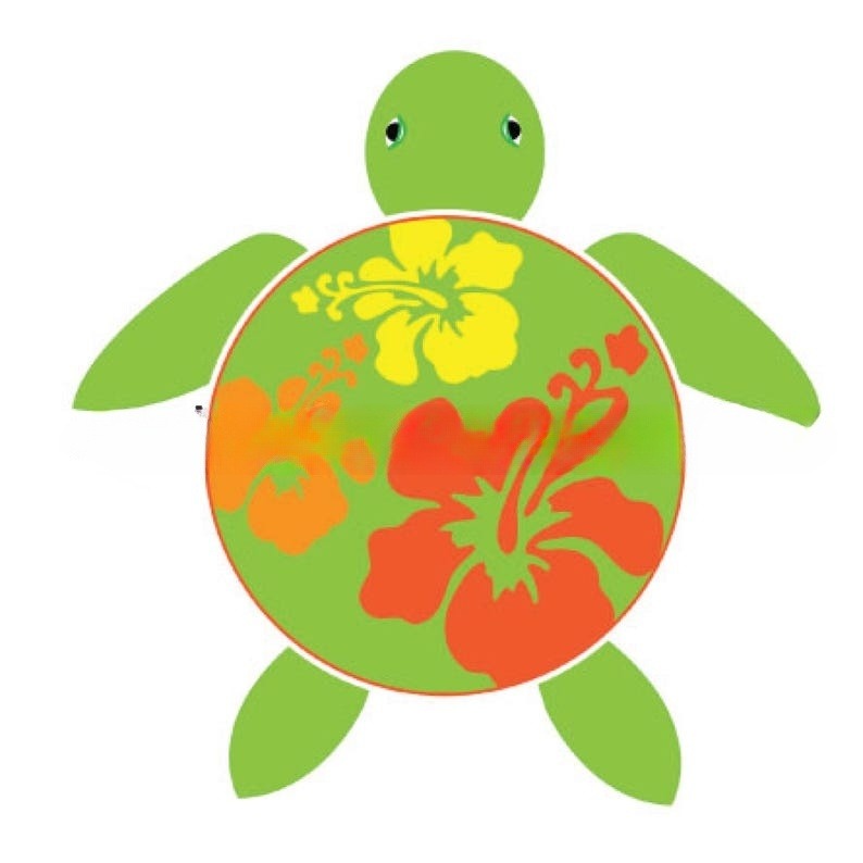 Personalized Sea Turtle Cruise Door Magnet - Custom Tropical Cruise Decor with Hibiscus Shells | Fun Vacation Name Sign