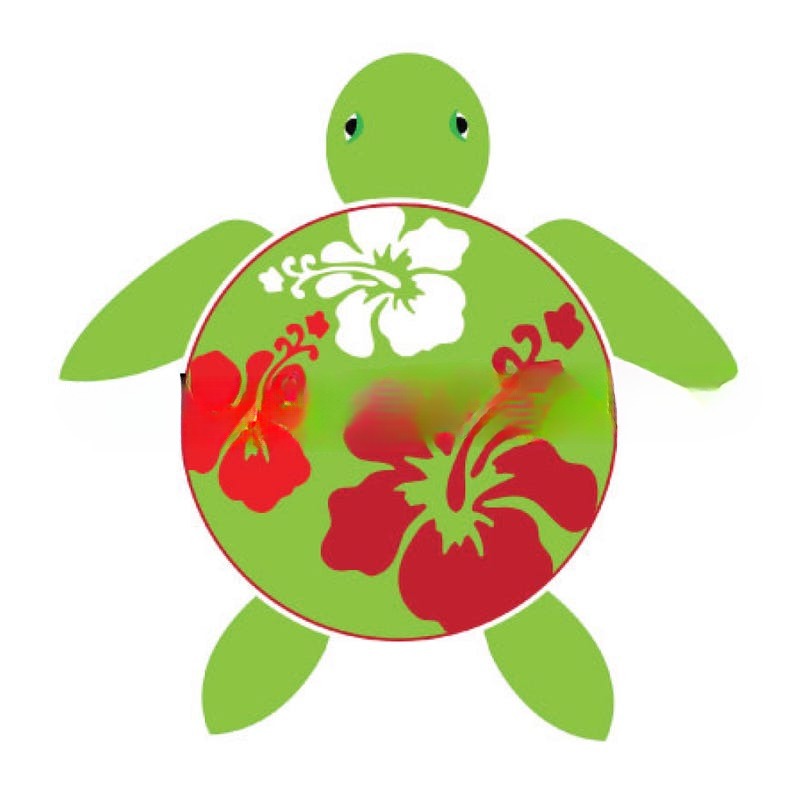 Personalized Sea Turtle Cruise Door Magnet - Custom Tropical Cruise Decor with Hibiscus Shells | Fun Vacation Name Sign