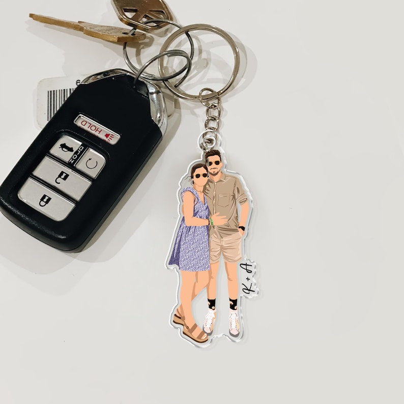 Anniversary Gift for Him, Custom Photo Keychain, Couple Keychain,Mothers Days Gift Keychain, Photo Keychains, Gift for Boyfriend, Drive Safe
