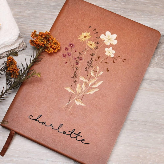 Wildflower Personalized Journal Custom Notebook For Women Personalized Gift For Her Floral Gratitude Journal Bridesmaid Gift For Mom
