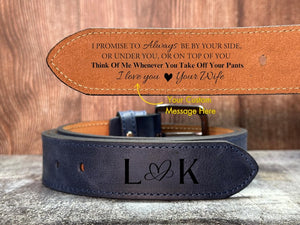 Funny Gift for Men, Valentines Gift, Custom Engraved Leather Belt for Husband, Personalized Leather Belt, Valentines Gift, Anniversary Gift