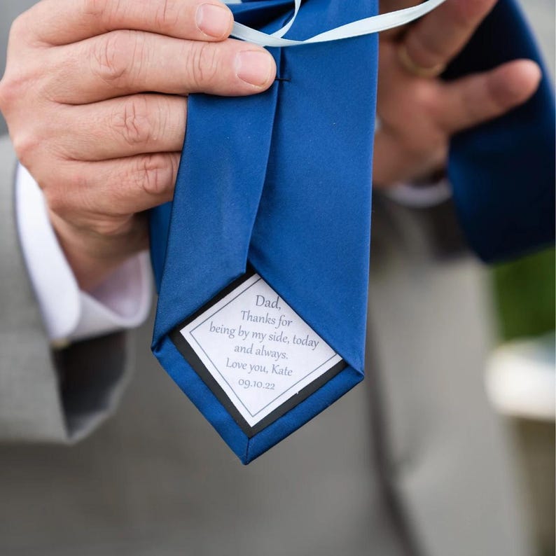 Dad Tie Patch, Photo Wedding Tie Patch, Father of the Groom, Father of the Bride Gift, walking by my side, always your little girl