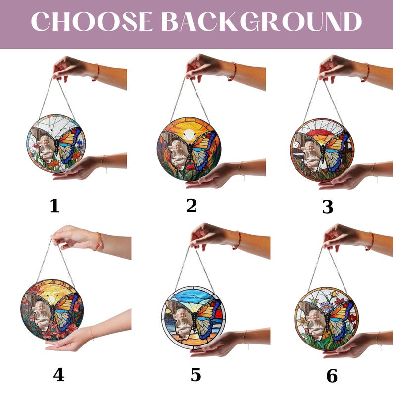 Memorial Butterflies Glass Art Suncatcher, Butterfly Lovers Gift, Butterfly Window Hangings, Flower Suncatcher, Wall Hanging Ornament, Home