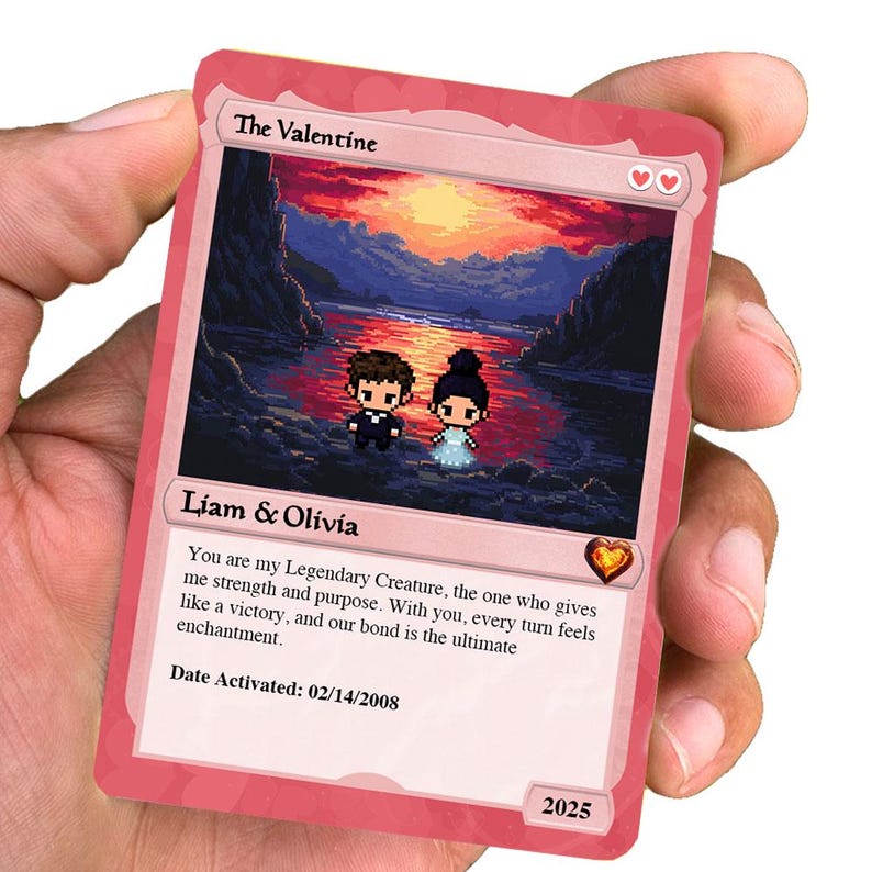 Love the Gathering Vday Card - Magic the Gathering Card - Valentines Gift - Anniversary Gift - Gift for Him - Gift for Her - Gift for Gamer