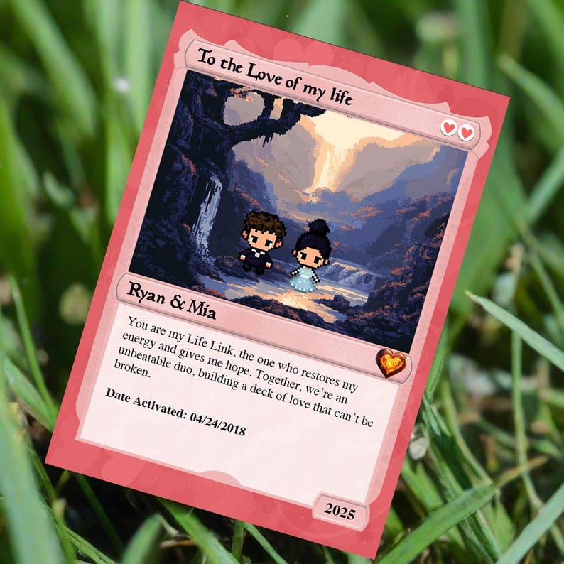 Love the Gathering Vday Card - Magic the Gathering Card - Valentines Gift - Anniversary Gift - Gift for Him - Gift for Her - Gift for Gamer