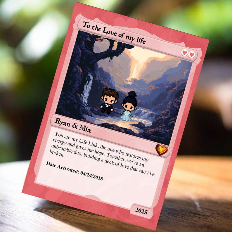 Love the Gathering Vday Card - Magic the Gathering Card - Valentines Gift - Anniversary Gift - Gift for Him - Gift for Her - Gift for Gamer