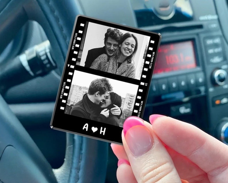 Valentines Gift For Him, Photo Car Visor Clip, Car Accessories, Custom Visor Clip Photo, Custom Couple Photo Car Decorations, Car Charms
