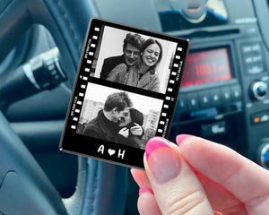 Valentines Gift For Him, Photo Car Visor Clip, Car Accessories, Custom Visor Clip Photo, Custom Couple Photo Car Decorations, Car Charms