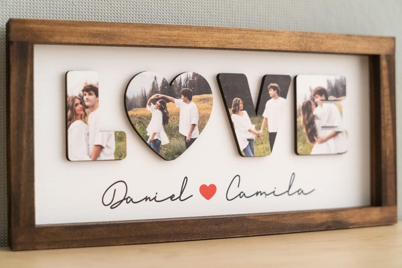 Personalized Photo Frame LOVE Sign For Romantic Table Decoration