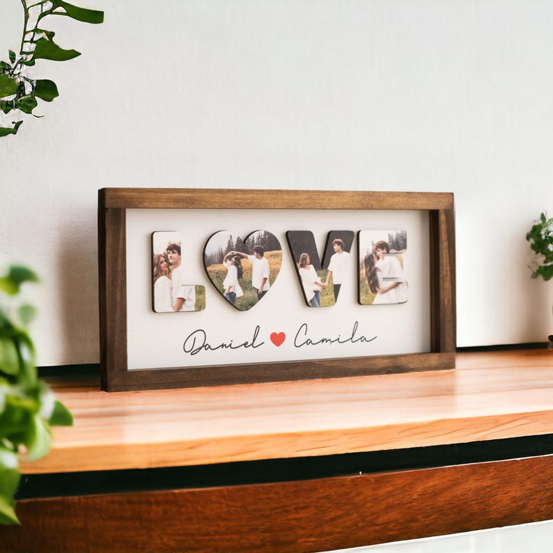 Personalized Photo Frame LOVE Sign For Romantic Table Decoration