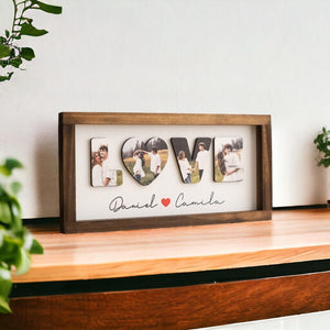 Personalized Photo Frame LOVE Sign For Romantic Table Decoration