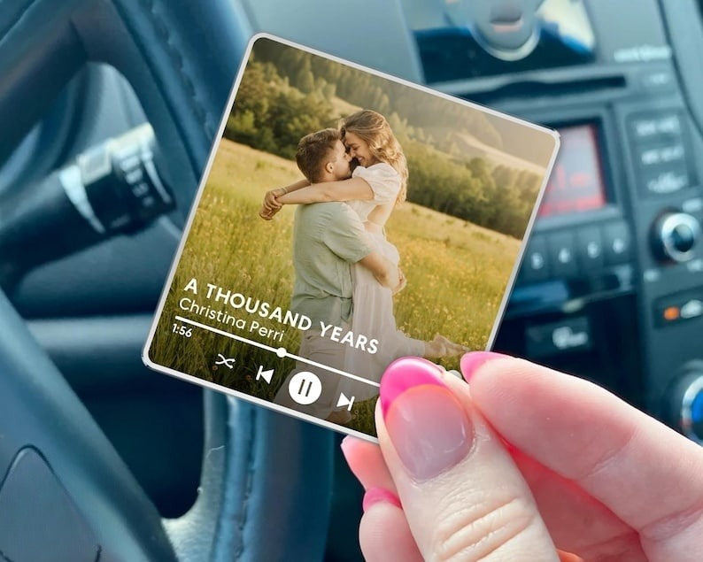 Photo Car Visor Clip, Custom Sun Visor Clip, Personalized Photo Car Decoration, Valentines Gift For Him, Couples Gift, Wallet Photo Holder