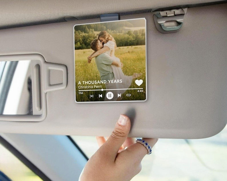 Photo Car Visor Clip, Custom Sun Visor Clip, Personalized Photo Car Decoration, Valentines Gift For Him, Couples Gift, Wallet Photo Holder