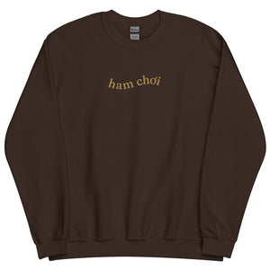 Ham Chơi Embroidered Crewneck Sweater: Vietnamese Fun Gift