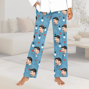 Personalized Pants Pajamas,Custom Face Pajama Pants,Custom Pj Pants,Photo Pajama,Dog Pajamas,Valentine's Day Photo Gift For Her Him,Gifts