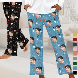 Personalized Pants Pajamas,Custom Face Pajama Pants,Custom Pj Pants,Photo Pajama,Dog Pajamas,Valentine's Day Photo Gift For Her Him,Gifts