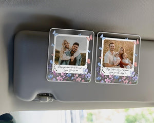 Couple Photo Visor Clip, Family Picture Car Hanging Ornament, Custom Couple Visor Clip, Family Photo Car Decoration, Valentine Gift For Her