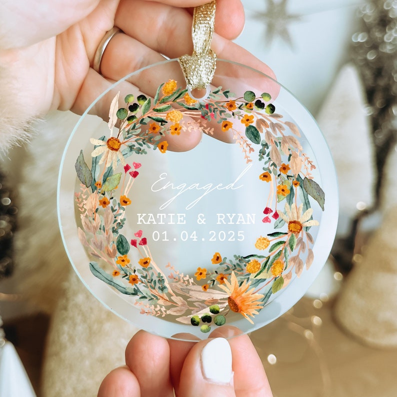 Engagement Ornament Engaged Christmas Ornament Engagement Gifts for Newly Engaged Gift Personalized We're Engaged Just Engaged Couples Gift