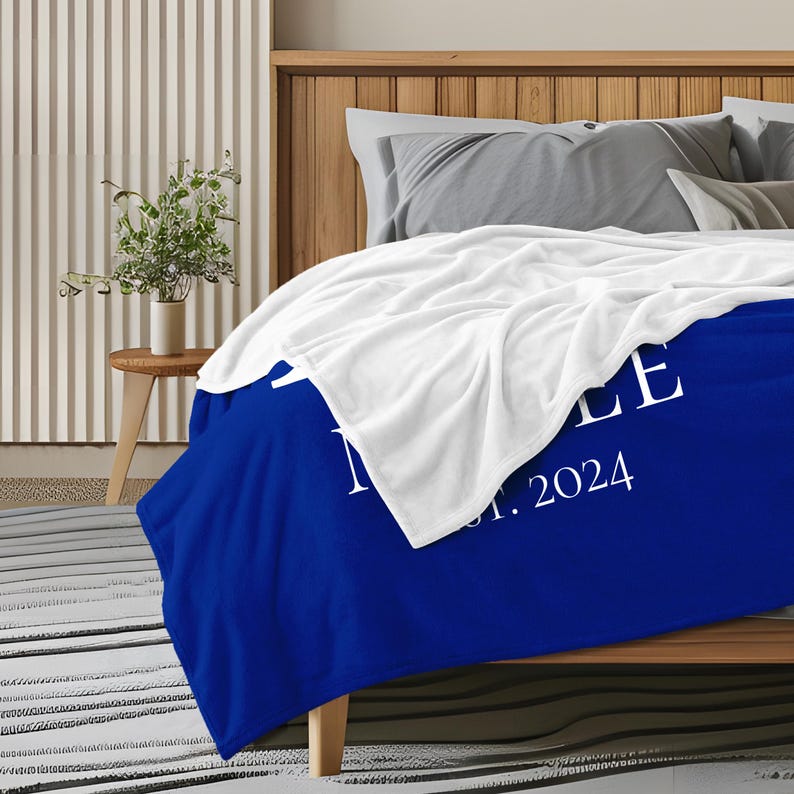 Personalized Monogram Names Blanket, Last Name Blanket, Wedding Gift, Anniversary Gift, Gift for Couple, Bridal Shower Gift, Engagement Gift