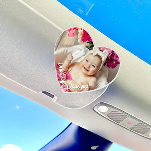 Personalized Valentine's Day Gift For Him, Custom Photo Car Visor Clip, Family Valentine Gifts, Custom Drive Safe Sun Visor Picture Clip