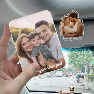 Personalized Valentine's Day Gift For Him, Custom Photo Car Visor Clip, Family Valentine Gifts, Custom Drive Safe Sun Visor Picture Clip