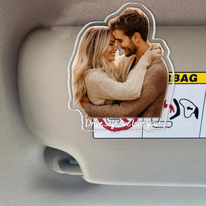 Personalized Valentine's Day Gift For Him, Custom Photo Car Visor Clip, Family Valentine Gifts, Custom Drive Safe Sun Visor Picture Clip