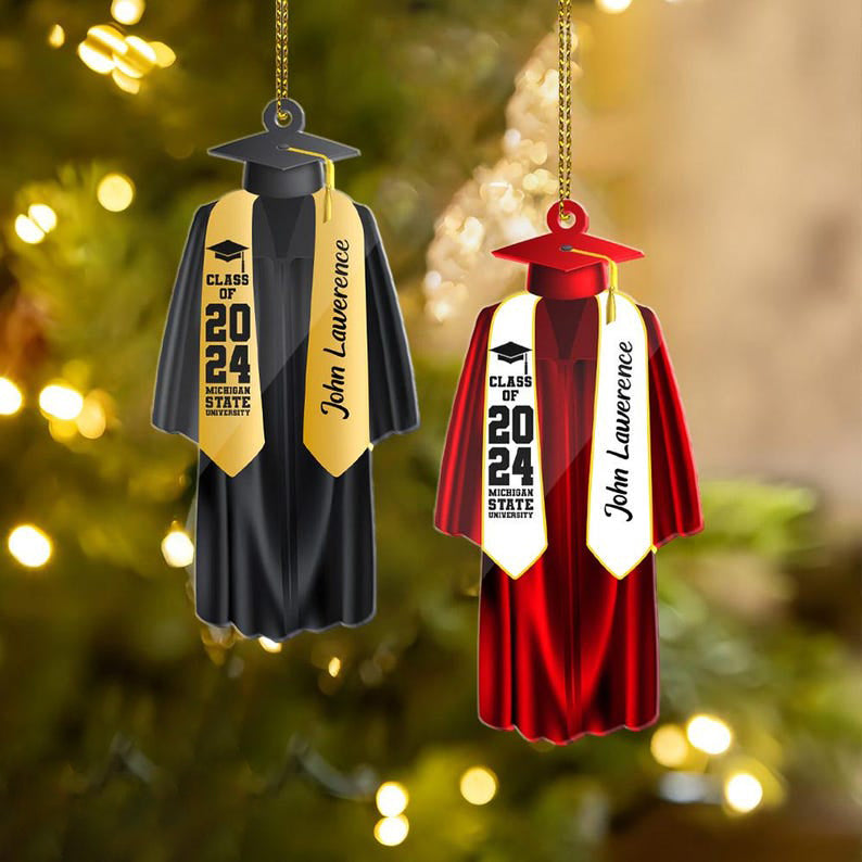 Personalized Graduation Ornaments Class of 2025, Graduation Ornament, High School Graduation Gift, College Graduation, New Graduate Gift
