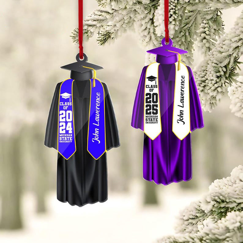 Personalized Graduation Ornaments Class of 2025, Graduation Ornament, High School Graduation Gift, College Graduation, New Graduate Gift