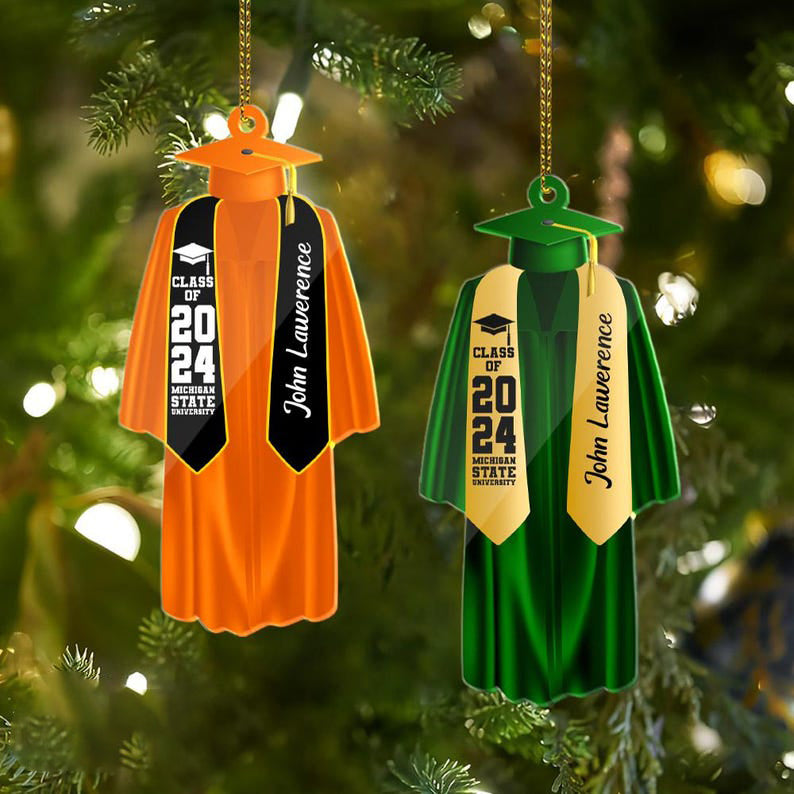 Personalized Graduation Ornaments Class of 2025, Graduation Ornament, High School Graduation Gift, College Graduation, New Graduate Gift
