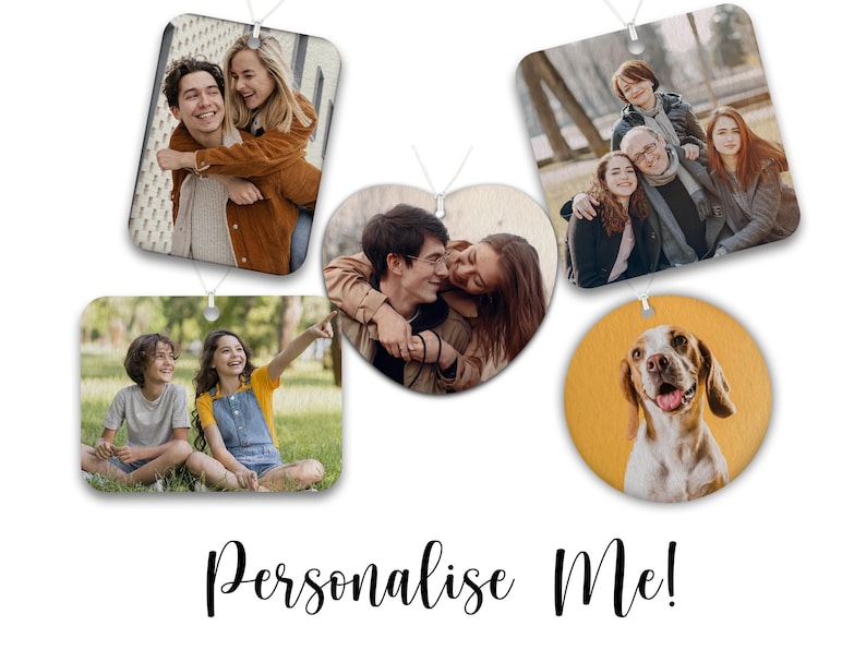 Personalised Car Air Freshener Double Sided - Photo Car Air Freshener - Personalised Gift - Personalised Car Accessories