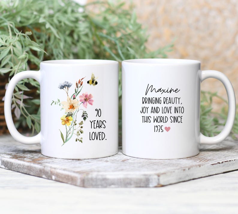 90th Birthday Gift, 1935 Birthday, 90th Birthday Mug, 90 Year Old Birthday, 90th Birthday Gift for Women