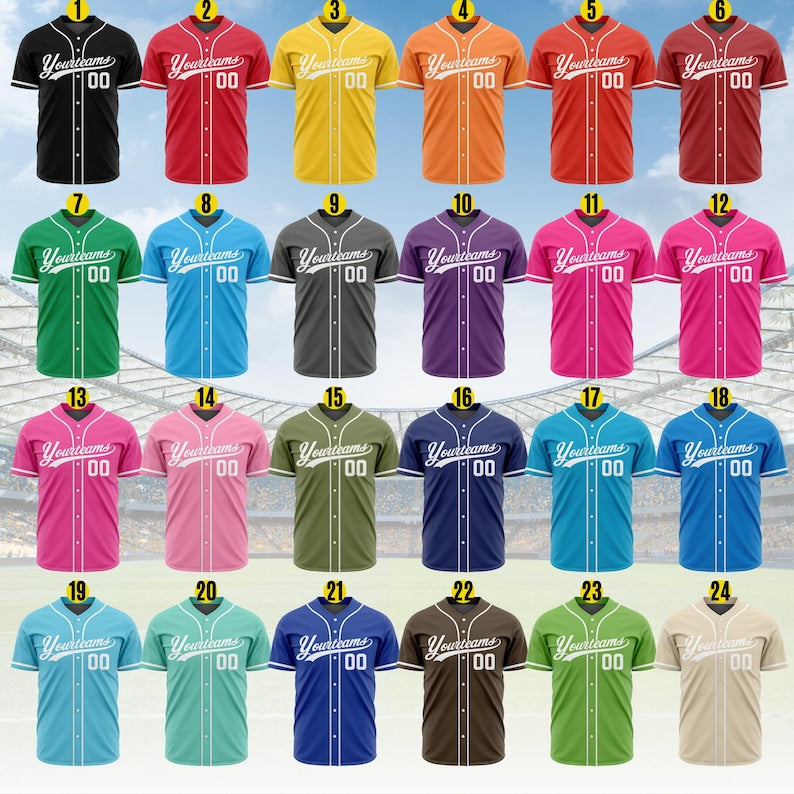 Personalized Team Name And Number Baseball Jersey,Custom Baseball Jersey Shirt, Baseball Jersey Uniform For Fans Baseball Lovers B1