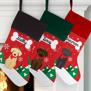 Personalized Christmas Dog Breeds Stocking, Custom Pet Stocking, Dog Stocking, New Dog Gifts, Personalized Gifts For Dog Lover