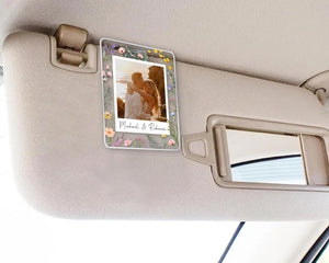 Custom Photo Car Visor Clip, Couple Picture Sun Visor Clip, Valentine's Gift For Boyfriend Girlfriend, Anniversary Gifts For Him, Car Decors