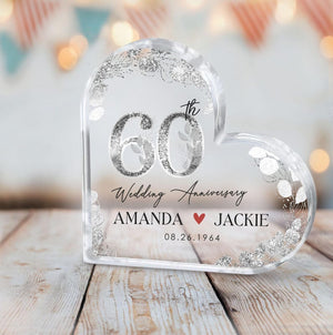 Personalized 60th Anniversary Gift, Diamond Wedding Anniversary Gift, 60th Wedding Anniversary Acrylic Plaque, Gift for Parents Grandparents