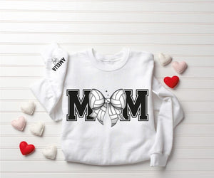 Custom Coquette Volleyball Sweatshirt, Volleyball Bow Sweat, Volleyball Mom Hoodie, Game Day Hoodie, Trendy Mother Gift, Mother Day Gift