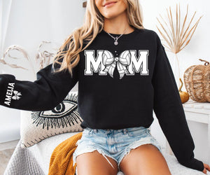 Custom Coquette Volleyball Sweatshirt, Volleyball Bow Sweat, Volleyball Mom Hoodie, Game Day Hoodie, Trendy Mother Gift, Mother Day Gift