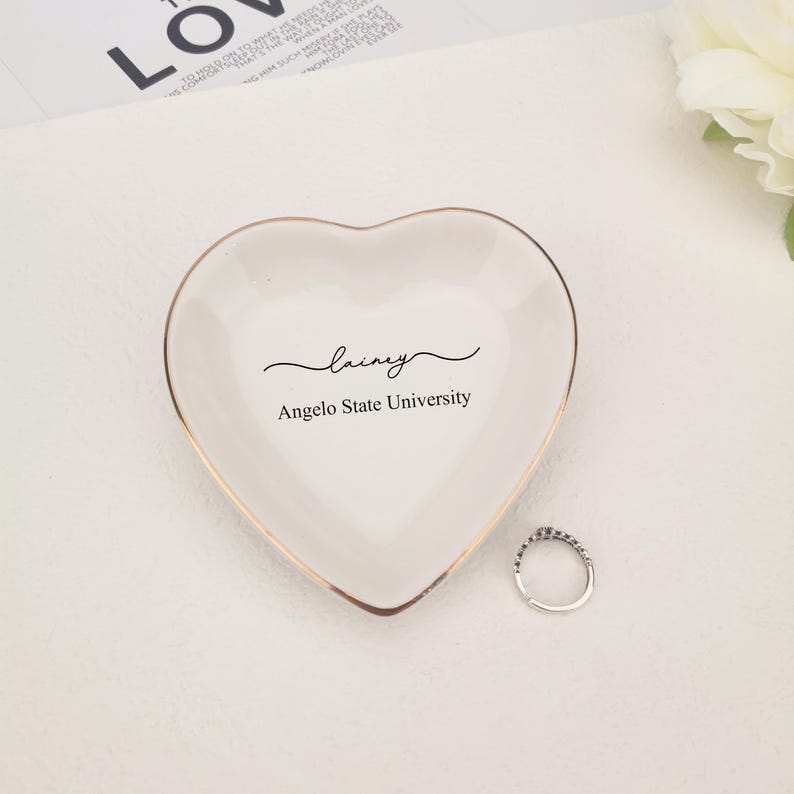 Personalized Name Graduation Jewelry Dish, Graduation Gift,2025 Class of College Graduation Gift, PHD Graduation Present, Gift for Her