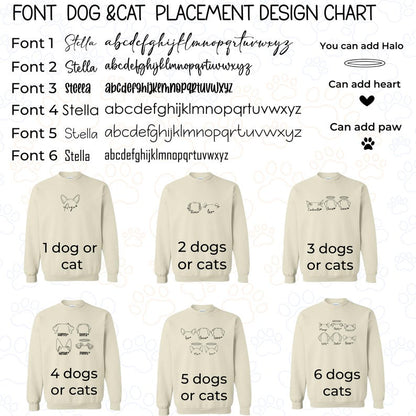 Custom Dog and Cat Ears Sweatshirt Dog Mom Sweatshirt Dog Lover Sweatshirt Custom Dog Cat Sweatshirt Cat Dad shirt Pet Lover Gift for Him
