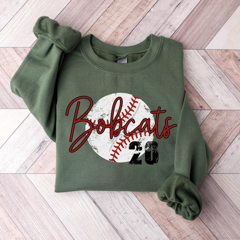 Personalized Baseball Sweatshirt, Baseball Team Name & Number Shirt, Game Day Shirt, Custom Baseball Team Shirt, Baseball Jersey Number